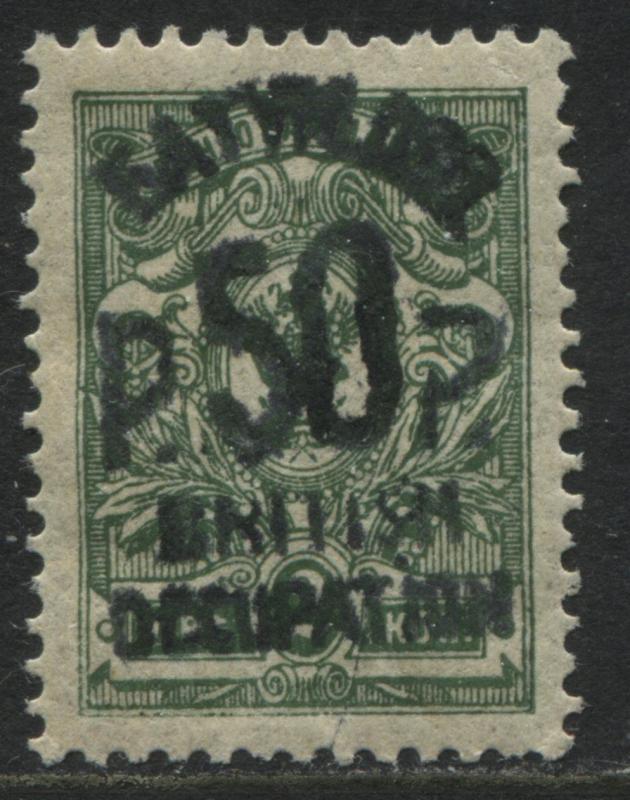 Batum 1919 overprinted 50 rubles on 2 kopecks green mint o.g.