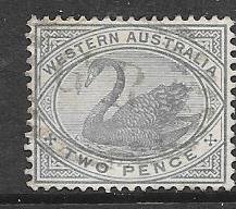 Australian States  #63  2p  Swan (U) CV $3.00