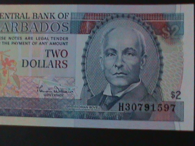 BARBADOS-1998-CENTRAL BANK $2 DOLLAR.UNCIRULATED NOTE-VF WE SHIP TO WORLWIDE