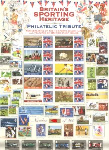 BC-377 2012 History of Britain 85 Britains sporting heritage no, 169 sheet U/M