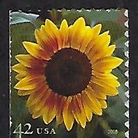 Catalog # 4347 Single Stamp Sunflowers from Booklet Pane