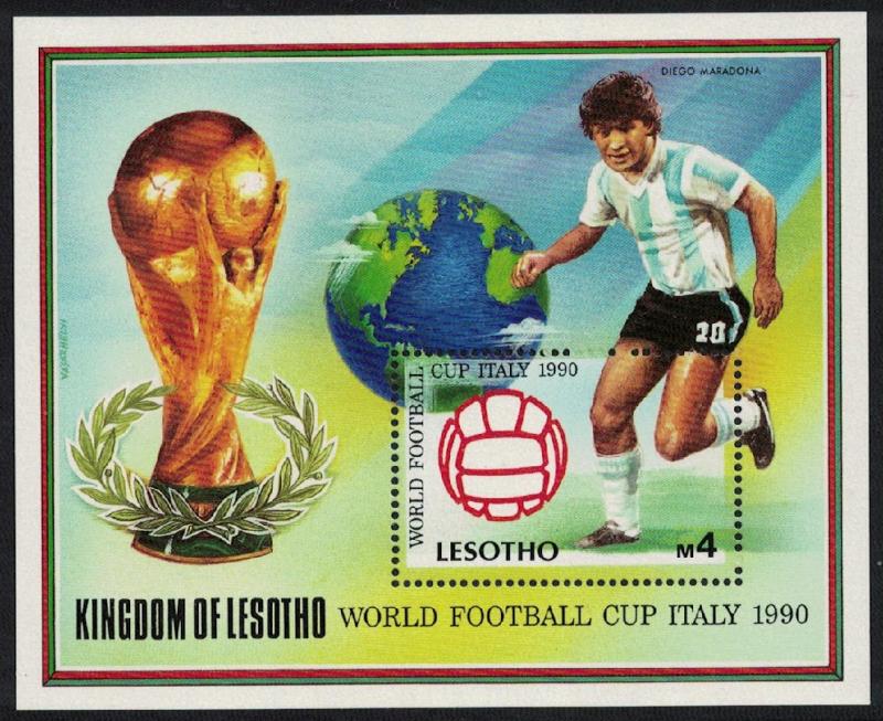 Lesotho World Cup Football Championship Italy MS SG#MS946