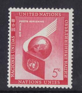 United Nations New York   #C6  MNH  1957 Air  5c