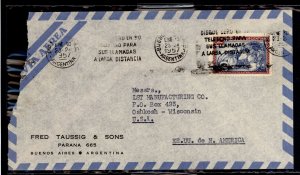 Argentina  1957 Cover to USA