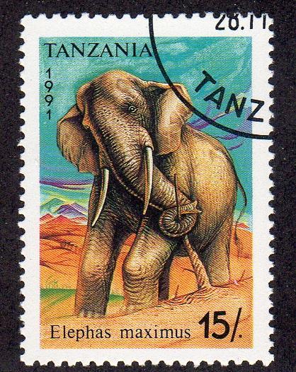 Tanzania 793 - Cto-nh - Asian Elephant (cv $0.60) (2)