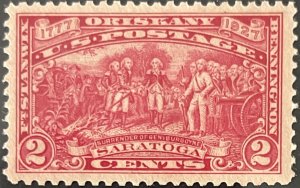 Scott #644 1927 2¢ Battle of Saratoga MNH OG F/VF