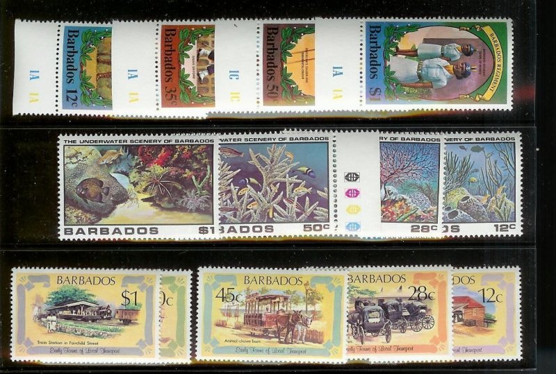 BARBADOS (42) Mint Never Hinged Sets - All Different - Nearly all complete