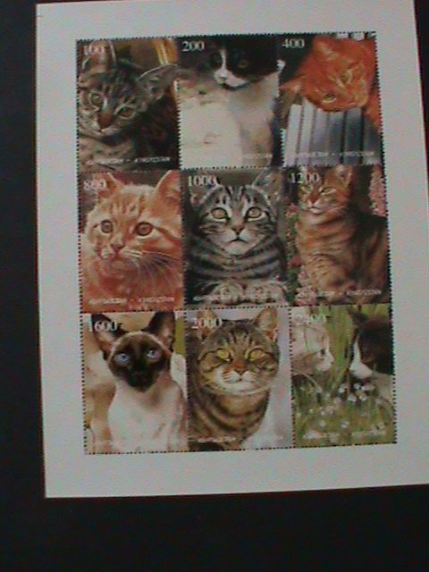 ​KYRGYZSTAN- WORLD FAMOUS BEAUTIFUL LOVELY CATS- MNH-SHEET VF HARD TO FIND