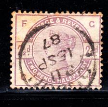 Great Britain used #101 2 1/2p Victoria Position GF