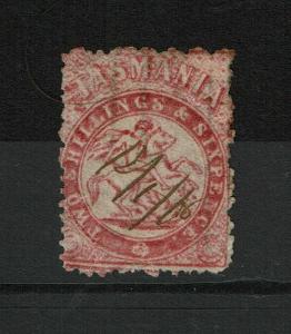 Tasmania SG# F19 Used / Perf 12.5 (NOT 12) / Pen Cancel - S6973