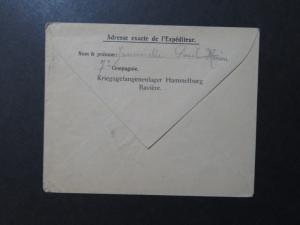 Germany WWI Hammelburg POW Cover to Paris - Z9714