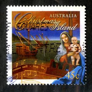 CHRISTMAS ISLAND 402  USED   SCV $.90 BIN $.40