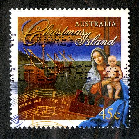 CHRISTMAS ISLAND 402  USED   SCV $.90 BIN $.40