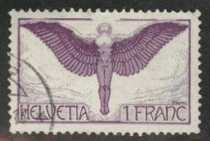 Switzerland Scott C12 1924 used air post no grill CV$32.50