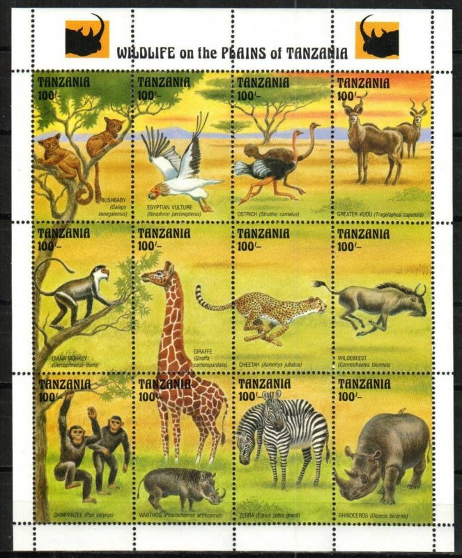 Tanzania Stamp 1001M  - Wildlife in Tanzania