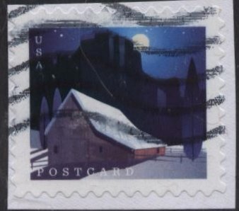 US 5549 (used on paper) (36¢) snow-covered Western barn (2021)