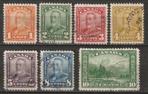 Canada 1929 Sc 149-55 partial set used