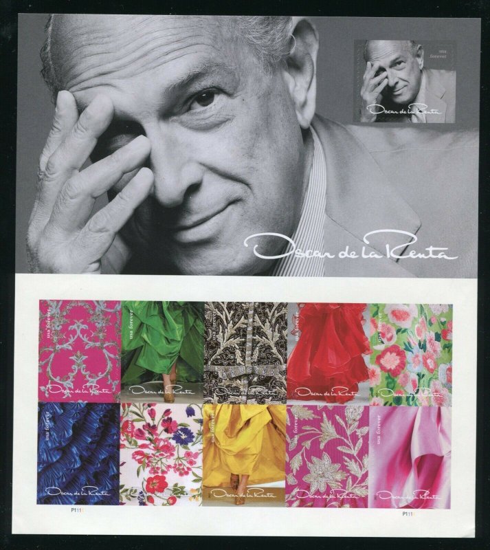 5173 Oscar de la Renta Forever Stamp Sheet MNH 