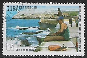 Cuba # 5040 - Fishermen on Quay - unused / CTO....{Z11}