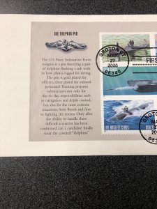 US FDC #3373-3377 SET OF 5 US Navy Submarines Souvenirs Sheet - 2000 Groton, CT