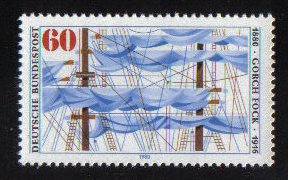 Germany  #1337  MNH   1980 MNH Johan Kinau ( ' Gorch Fock ' )