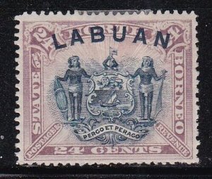 Album Treasures Labuan Scott # 57  24c  Arms of North Borneo  Mint Hinged