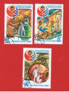 Russia #4865-4867 VF used  Space Program   Free S/H