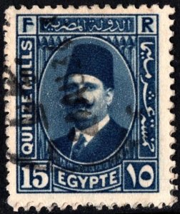 Egypt SC#139 15m King Fuad I (1929) Used