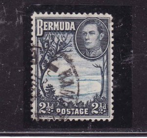 Bermuda-Sc #120-used-2&1/2p bl & lt bl-KGVI-1938-51-