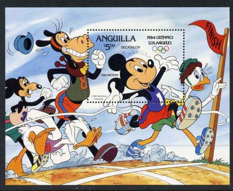 Anguilla 568a MNH Disney, Sports, Olympics