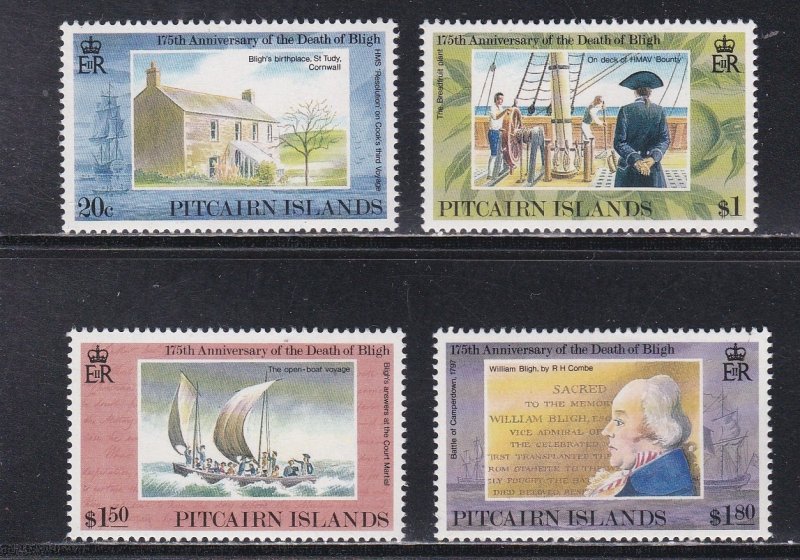 Pitcairn Islands  # 375-378, Capt. Bligh's Death Anniversary, NH, 1/2 Cat,