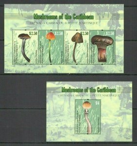 L0211 2011 Grenada Carriacou Flora Nature Mushrooms Of The Caribbean Bl+Kb Mnh