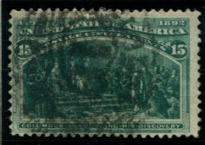 238 US 15c Columbian Expo, used cv $65