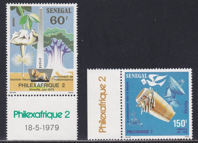 Senegal #  508-509, Philexafrica II, Philatelic Exhibition, NH, 1/2 Cat.