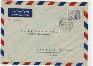 czechoslovakia 1945 airmail stamps cover ref 19680