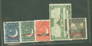 Pakistan #O27-O31 Used Single (Complete Set)