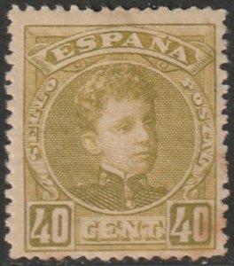 Spain 1901 Sc 281 MH* large toning spot