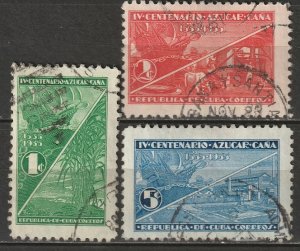 Cuba 1937 Sc 337-9 set used