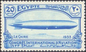 Egypt #172-176, Complete Set(5), 1933, Aviation Related, Airplanes, Zeppelin,...