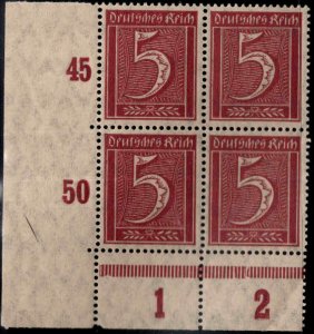 Germany Scott 137 MNH** corner block