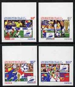 Senegal 1998 Football World Cup complete set of 4 imperf ...