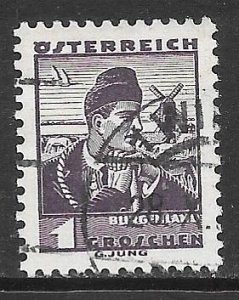 Austria 354: 1g Horse herdsman, Burgenland, used, VF