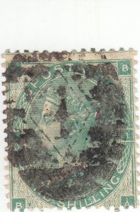 Scott #  42 - 1 Shilling Green - Queen Victoria - Used - Wmk 24 - SCV $260.00