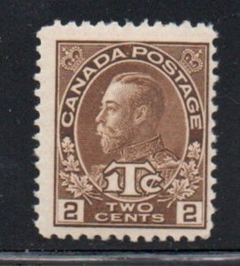 Canada Sc MR4 1916 2c + 1 c brown  G V Admiral issue war tax stamp mint NH