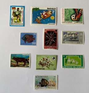 LOT OF 10 STAMPS, MNH , DIFFERENT COUNTRIES, & TOPICS