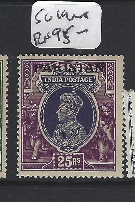 PAKISTAN (P2904B) ON INDIA KGVI 25R  SG 19   MNH