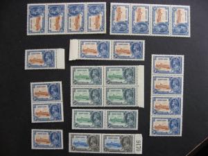 1935 Silver Jubilee Sierra Leone bulk MNH group Sc 166 x2, 167 x18, 168 x6 