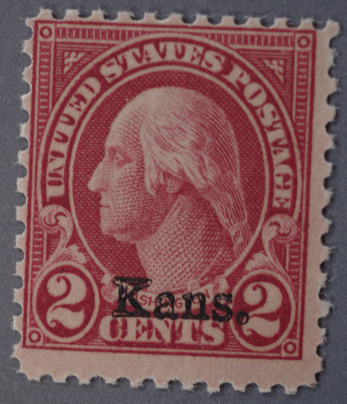 United States #660 2 Cent Washington Kans. Overprint MNH
