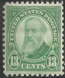 # 694 Mint Never Hinged Yellow Green Benjamin Harrison