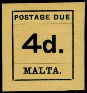 MALTA SG D7, 4d black/buff, M MINT.